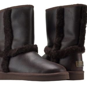 UGG Carter Leather Chocolate Boots